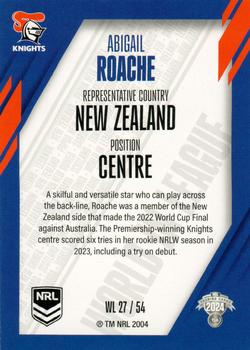 2024 NRL Traders Titanium - World In League #WL27 Abigail Roache Back